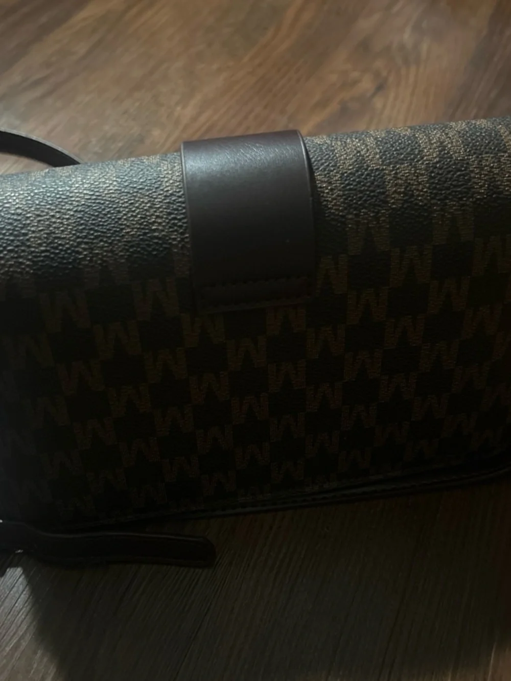 Michael Kors Brown MK Logo Shoulder Crossbody